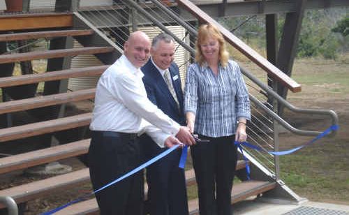 NOW OPEN: MP Chris Trevor with St Joseph’s Gayndah school principal Liam Dougherty and P and F president Alison Gamble. NOW OPEN: MP Chris Trevor with St Joseph’s Gayndah school principal Liam Dougherty and P and F president Alison Gamble.